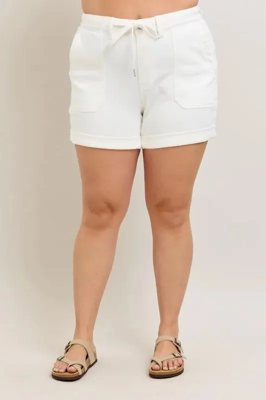 Judy Blue Plus Size High Waist Cuff Denim Shorts sold by Charming Charlie