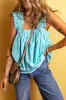 Printed Ruffled Wide Straps Tank sold by Charming Charlie
