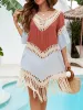 Backless Tassel Hem V-Neck Cover-Up sold by Charming Charlie