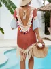 Backless Tassel Hem V-Neck Cover-Up sold by Charming Charlie