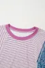 Stripe Floral Color Block Raw Edge Patchwork Top sold by Charming Charlie