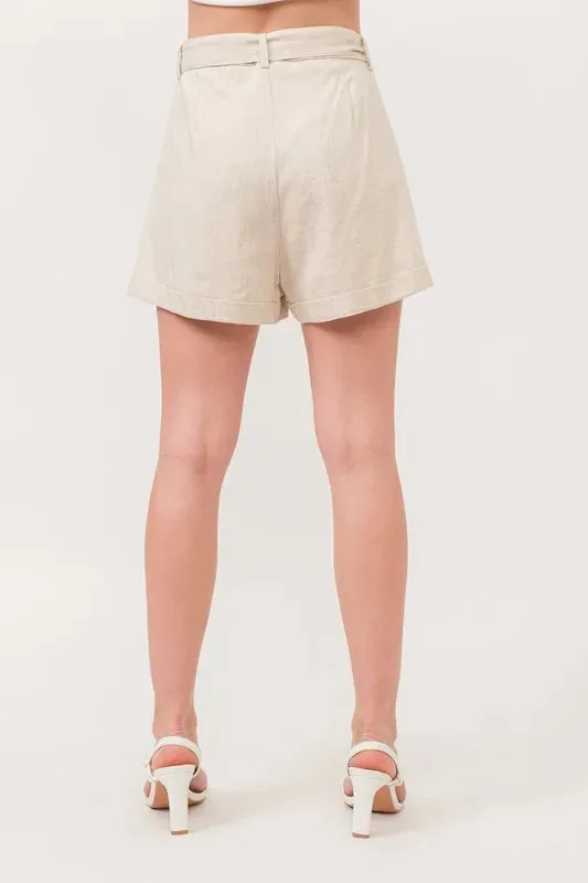 And The Why Linen Blend Flowy Shorts sold by Charming Charlie product image thumbnail 2