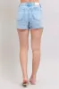 Judy Blue Mid Rise Garment Dyed Denim Shorts sold by Charming Charlie