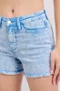 Judy Blue Mid Rise Garment Dyed Denim Shorts sold by Charming Charlie