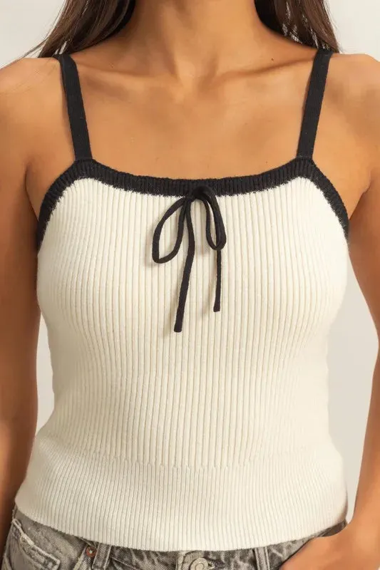 HYFVE Square Neck Ribbed Knit Cami sold by Charming Charlie product image thumbnail 4