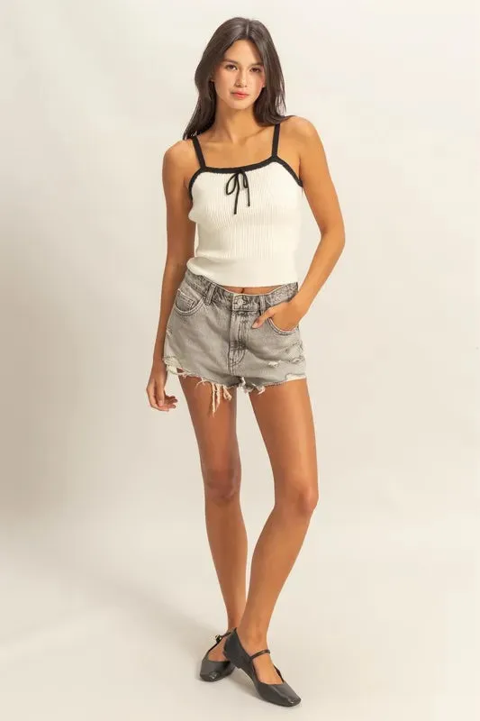 HYFVE Square Neck Ribbed Knit Cami sold by Charming Charlie product image thumbnail 5