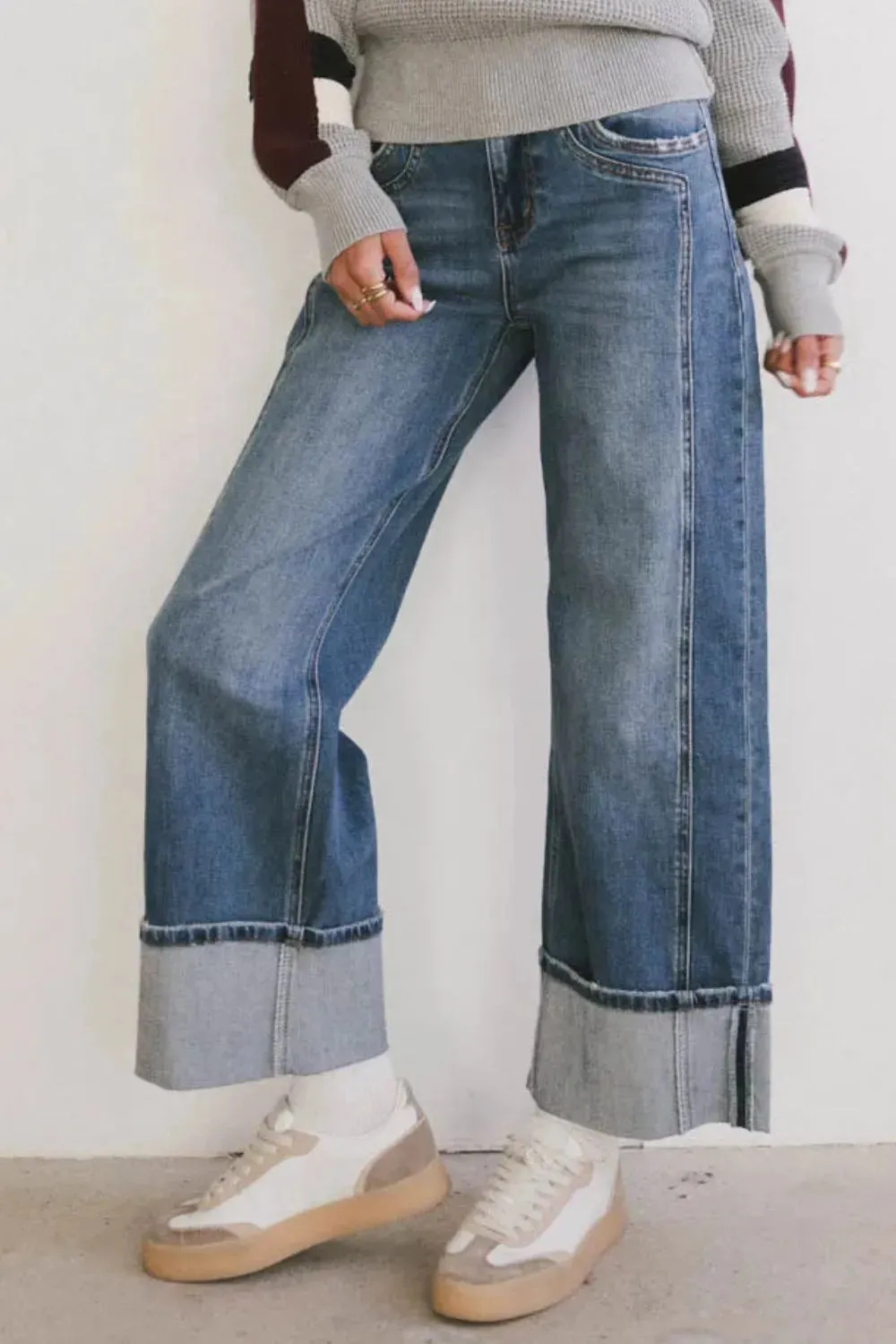 Wide Leg Cuff Jeans sold by Charming Charlie product image thumbnail 2