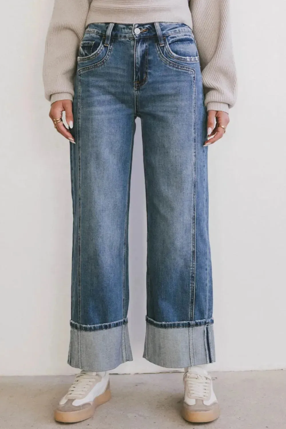 Wide Leg Cuff Jeans sold by Charming Charlie product image thumbnail 3