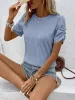 Ruched Round Neck Short Sleeve Top sold by Charming Charlie