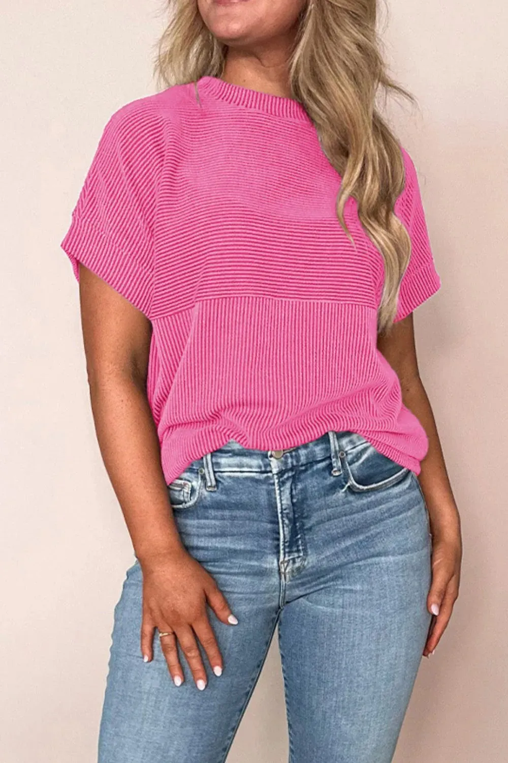 Mock Neck Short Sleeve T-Shirt sold by Charming Charlie product image thumbnail 3