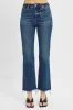 RISEN Plus Size Tummy Control High Rise Crop Straight Raw Hem Jeans sold by Charming Charlie