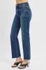 RISEN Plus Size Tummy Control High Rise Crop Straight Raw Hem Jeans sold by Charming Charlie