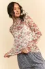 Davi & Dani Floral Print Mesh Long Sleeve Layering Top sold by Charming Charlie