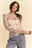 Davi & Dani Floral Print Mesh Long Sleeve Layering Top sold by Charming Charlie