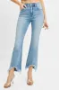 RISEN High Rise Crop Bootcut Fray Hem Jeans sold by Charming Charlie