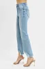 RISEN High Rise Crop Bootcut Fray Hem Jeans sold by Charming Charlie
