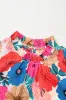 Floral Mock Neck Striped Cap Sleeve Blouse sold by Charming Charlie