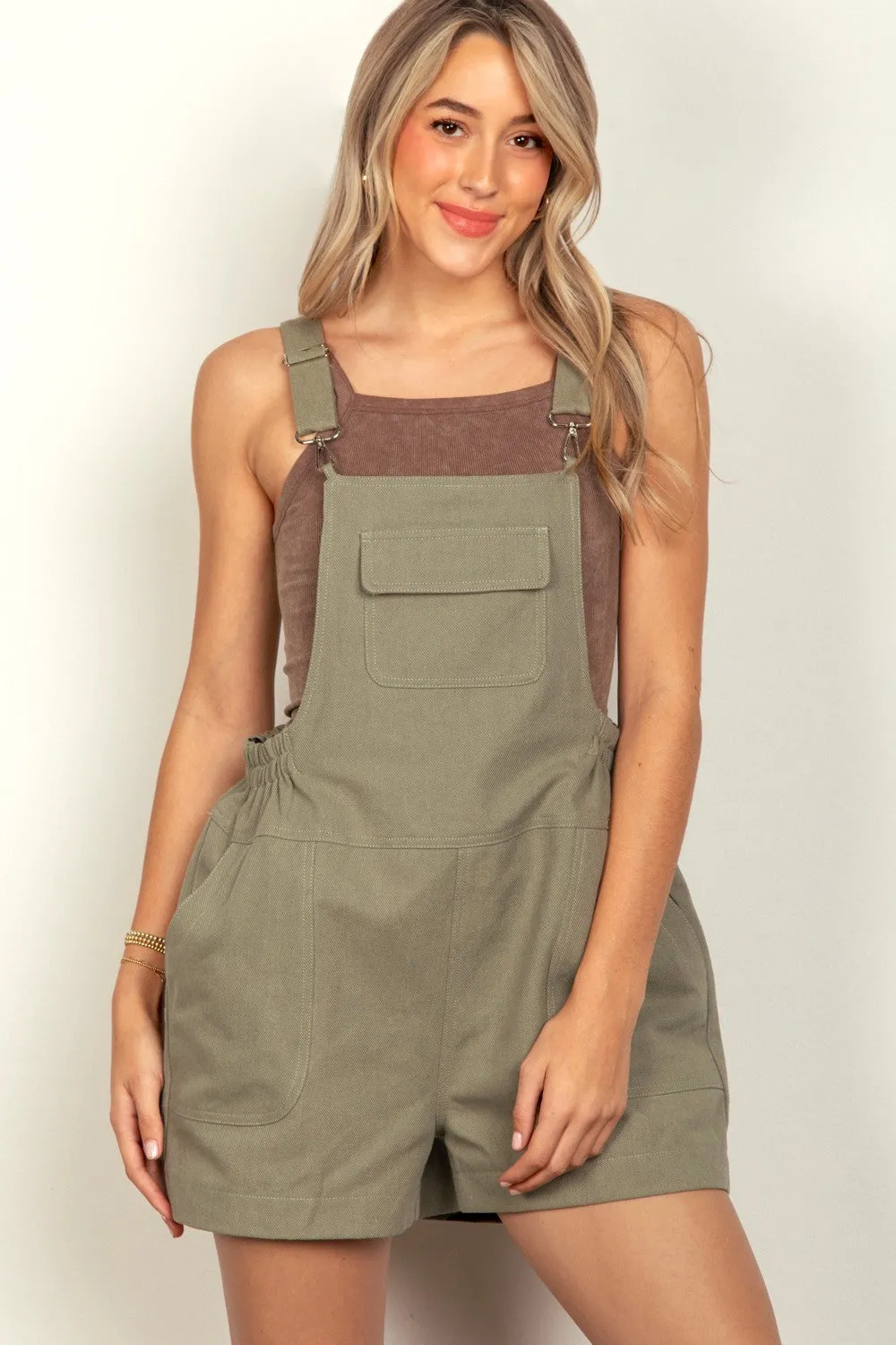 VERY J Adjustable Suspender Overalls with Pockets sold by Charming Charlie product image thumbnail 3