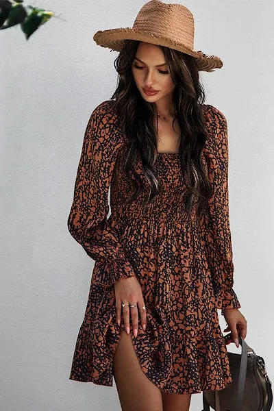 Long sleeve printed dress sold by Charming Charlie product image thumbnail 4