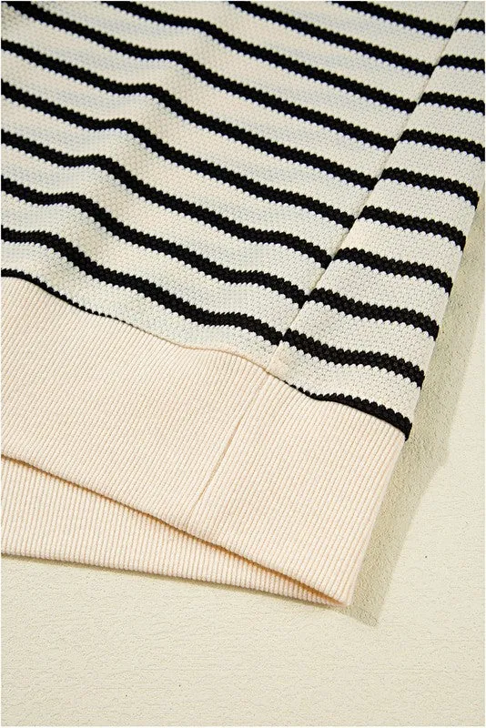 Cotton Stripe Scallop Lace Ruffle Sleeves Top sold by Charming Charlie product image thumbnail 2