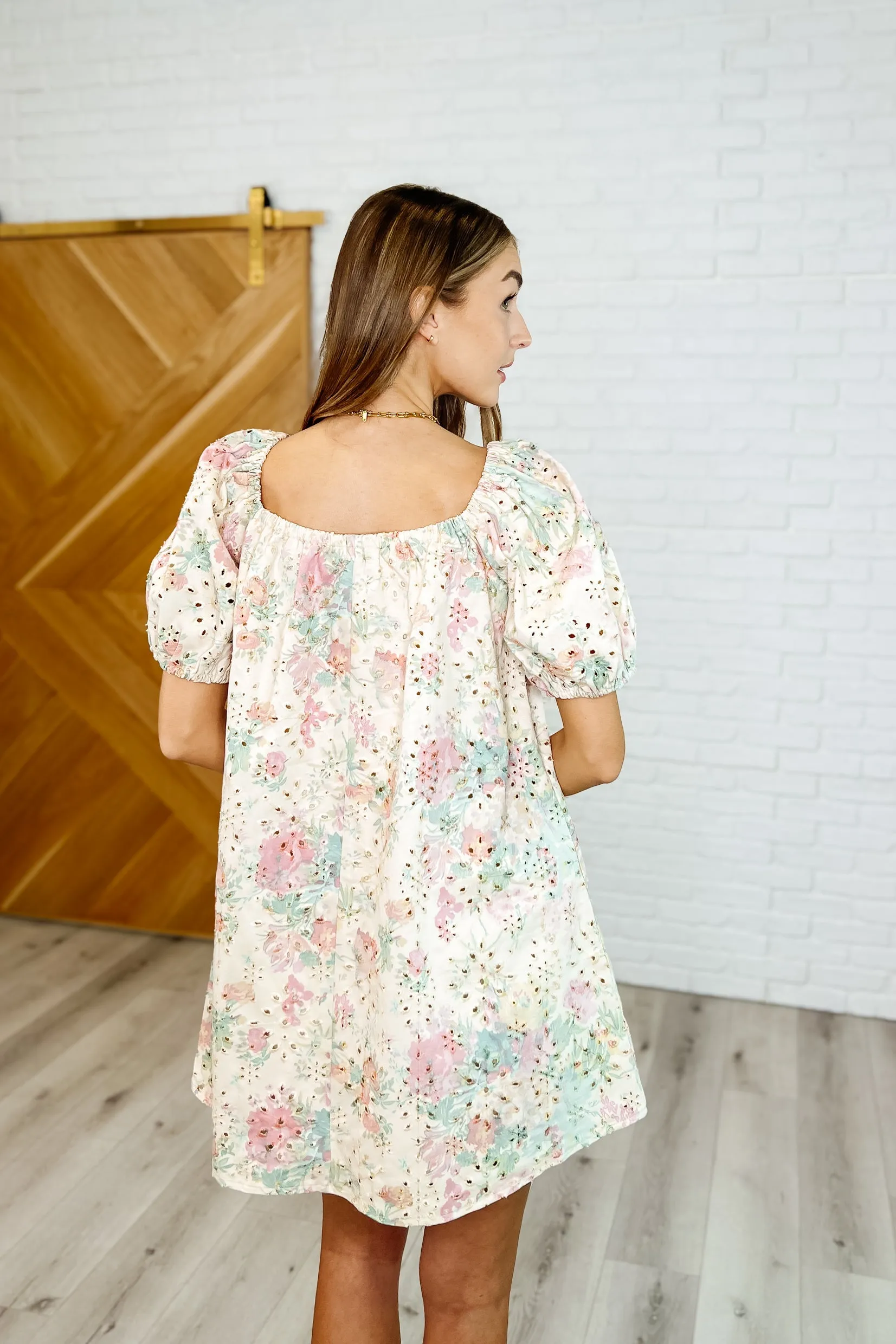 Bow Peep Eyelet Knit Dress in Pink and Green sold by Charming Charlie product image thumbnail 5