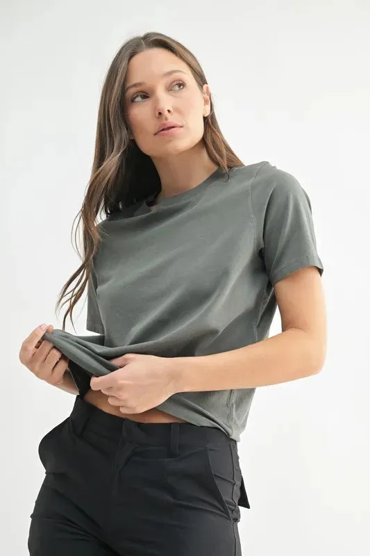 MONO B Round Neck Short Sleeve T-Shirt sold by Charming Charlie