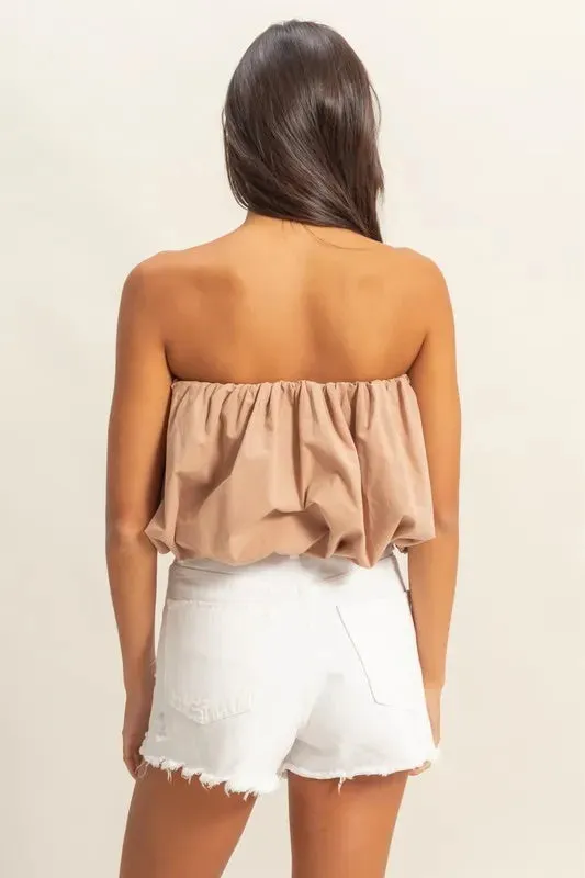 HYFVE Trendy Strapless Bubble Top sold by Charming Charlie product image thumbnail 3