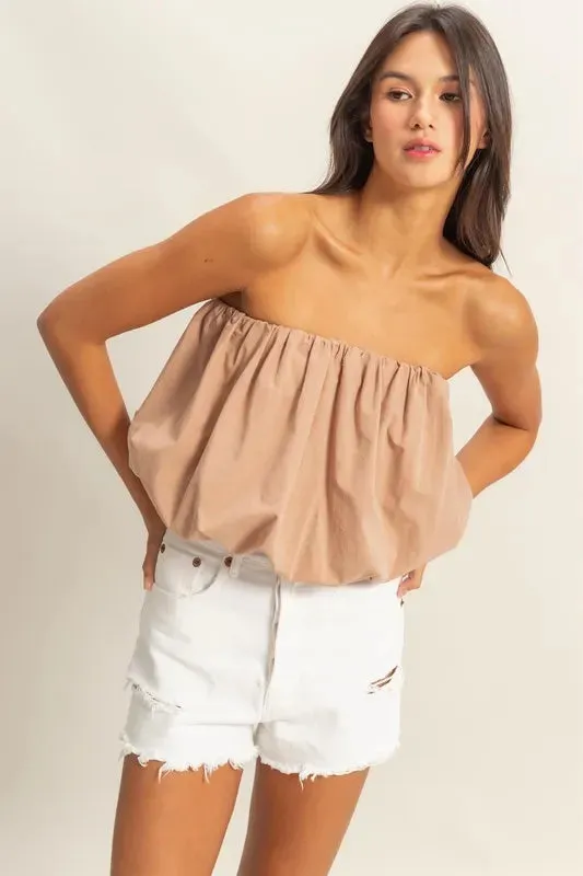 HYFVE Trendy Strapless Bubble Top sold by Charming Charlie