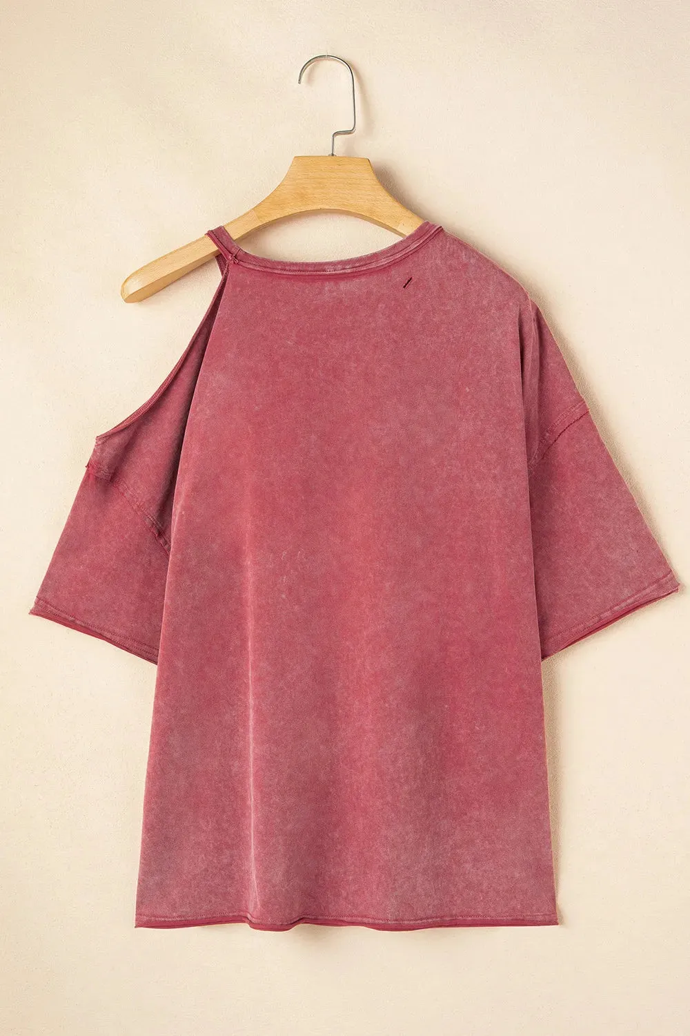 One Shoulder Half Sleeve Oversized Tunic T Shirt sold by Charming Charlie product image thumbnail 4