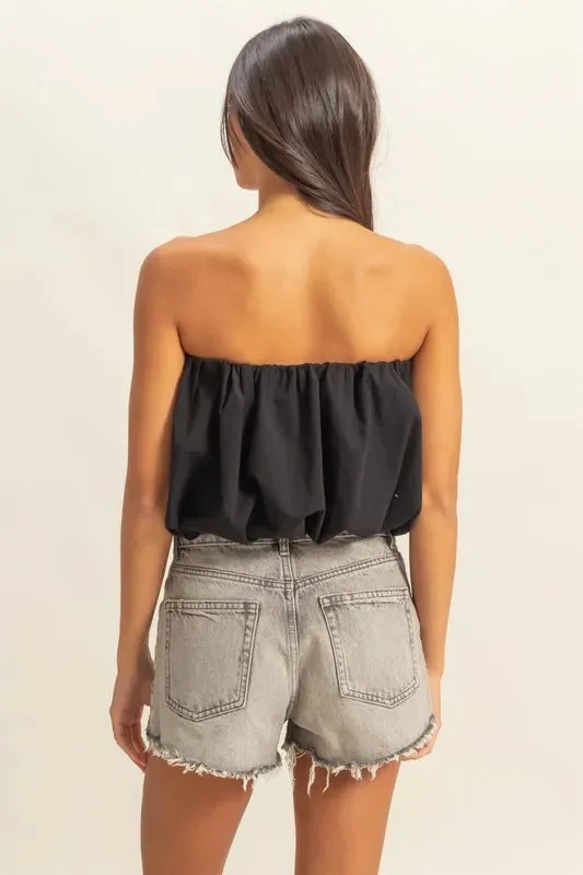 HYFVE Trendy Strapless Bubble Top sold by Charming Charlie product image thumbnail 3