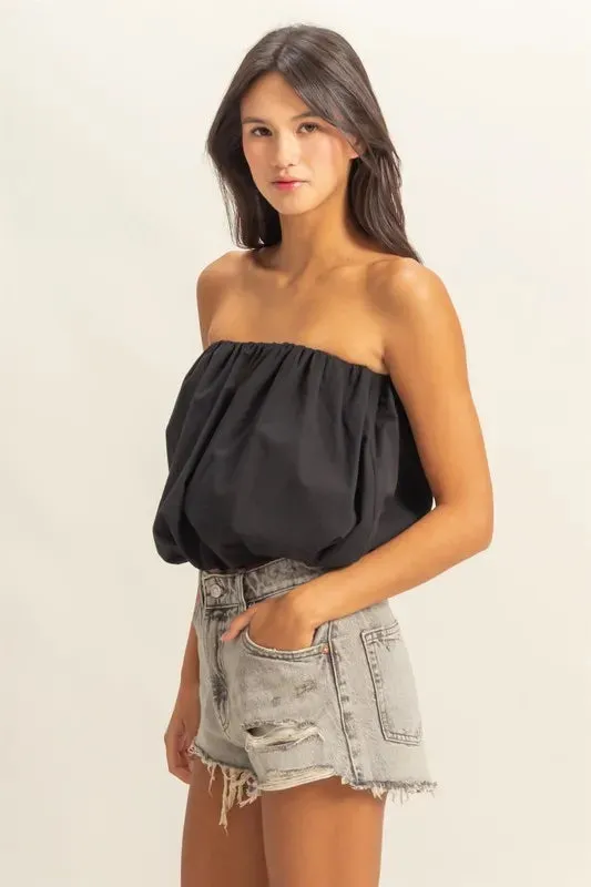 HYFVE Trendy Strapless Bubble Top sold by Charming Charlie product image thumbnail 2