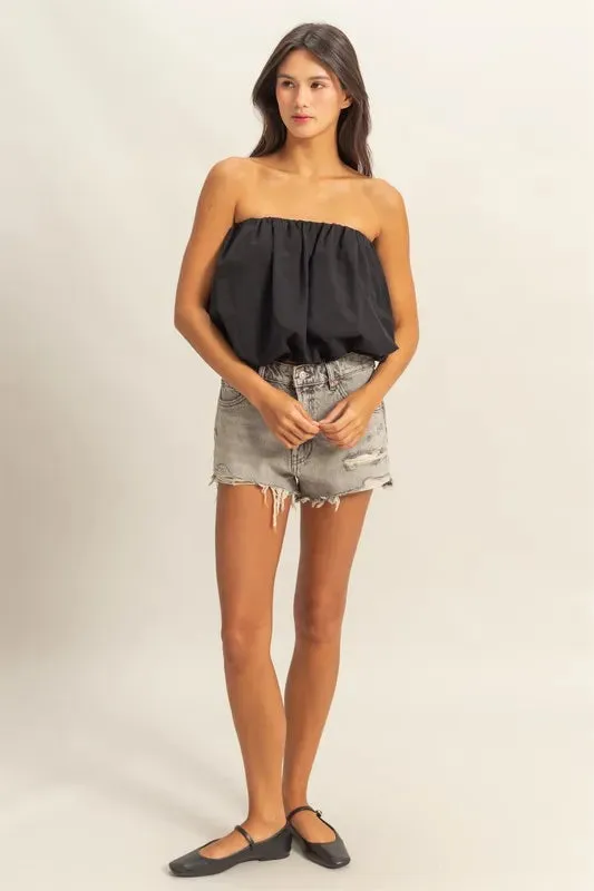 HYFVE Trendy Strapless Bubble Top sold by Charming Charlie