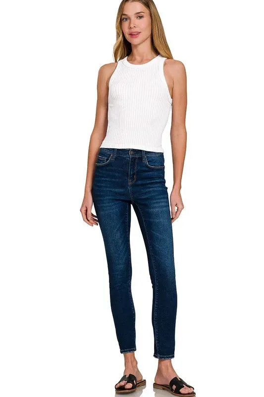 Zenana Seamless Ribbed Crop Tank sold by Charming Charlie product image thumbnail 3