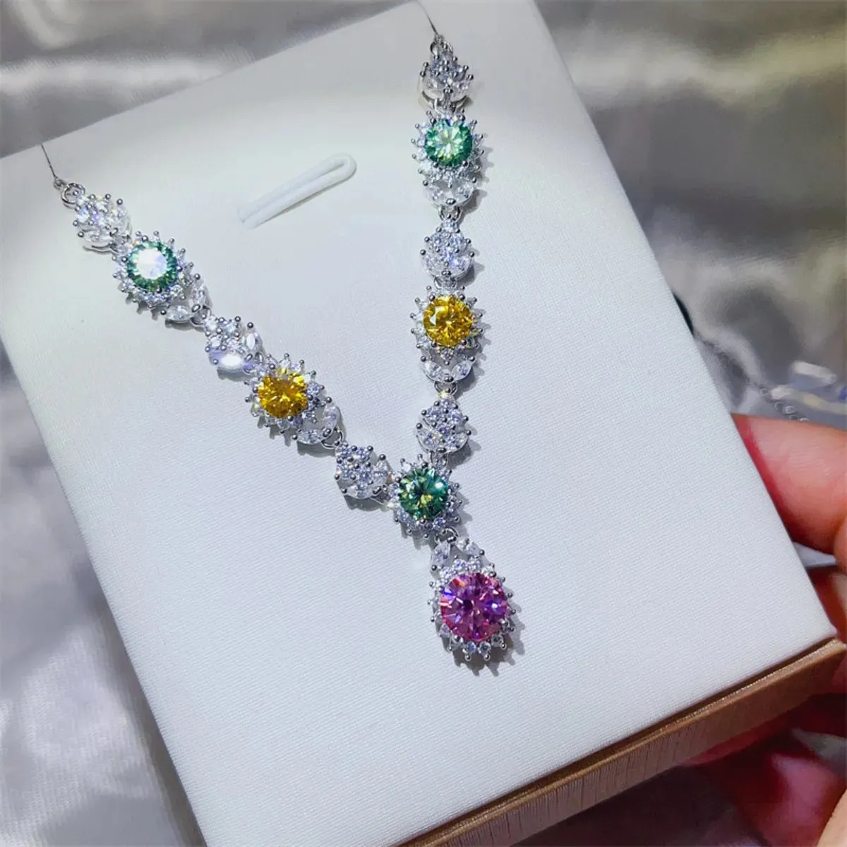 3.5 Carat Moissanite 925 Sterling Silver Necklace sold by Charming Charlie