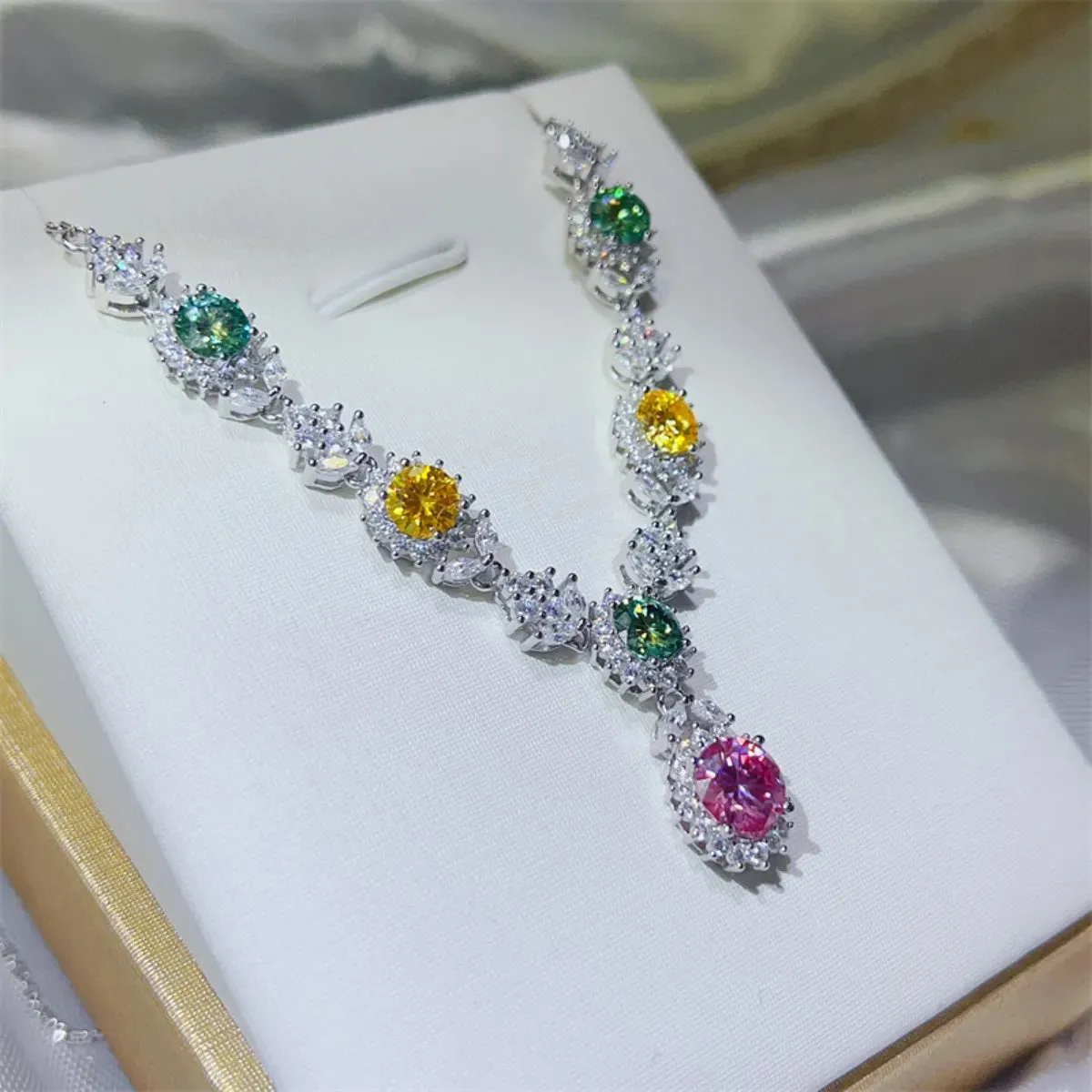 3.5 Carat Moissanite 925 Sterling Silver Necklace sold by Charming Charlie product image thumbnail 5