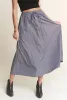 ADORA Drawstring Waist Crinkle Maxi Skirt sold by Charming Charlie