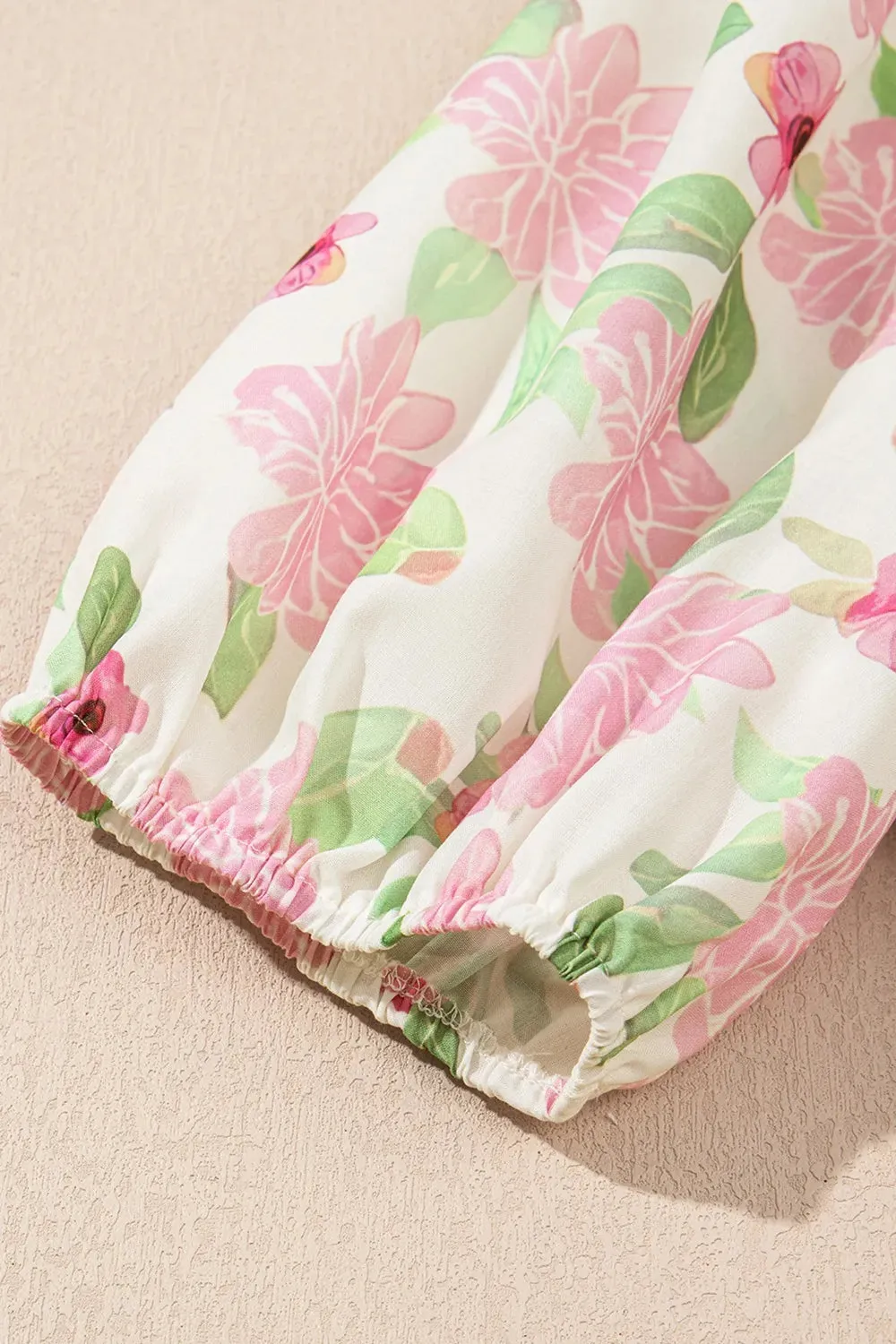 Printed Tie Neck Short Sleeve Blouse sold by Charming Charlie product image thumbnail 5