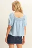 HYFVE Crochet Detail Puff Sleeve Peasant Top sold by Charming Charlie