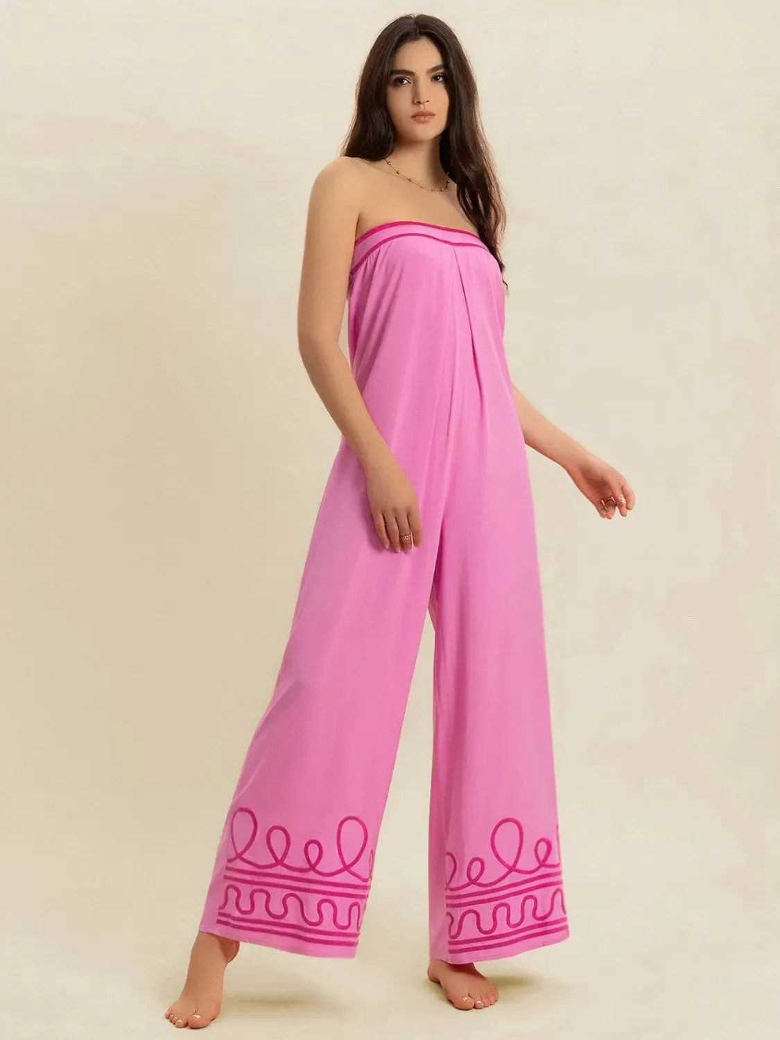Wide Leg Tube Jumpsuit sold by Charming Charlie product image thumbnail 5