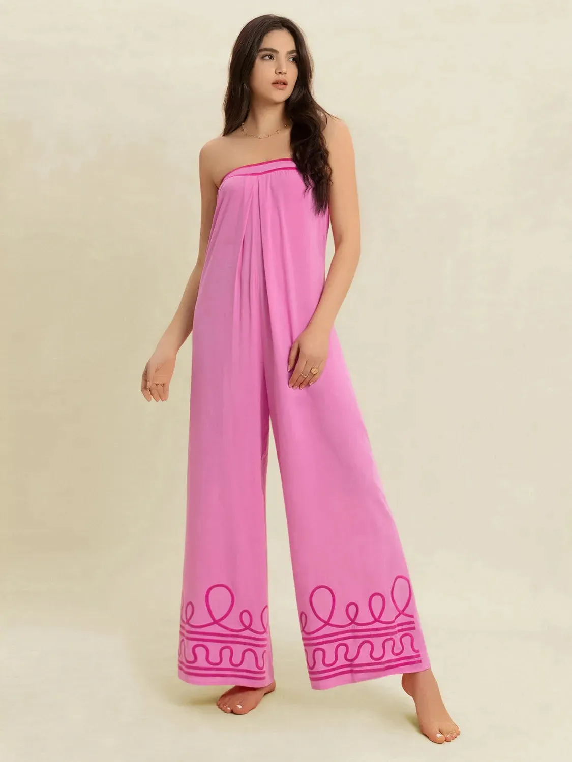 Wide Leg Tube Jumpsuit sold by Charming Charlie product image thumbnail 2