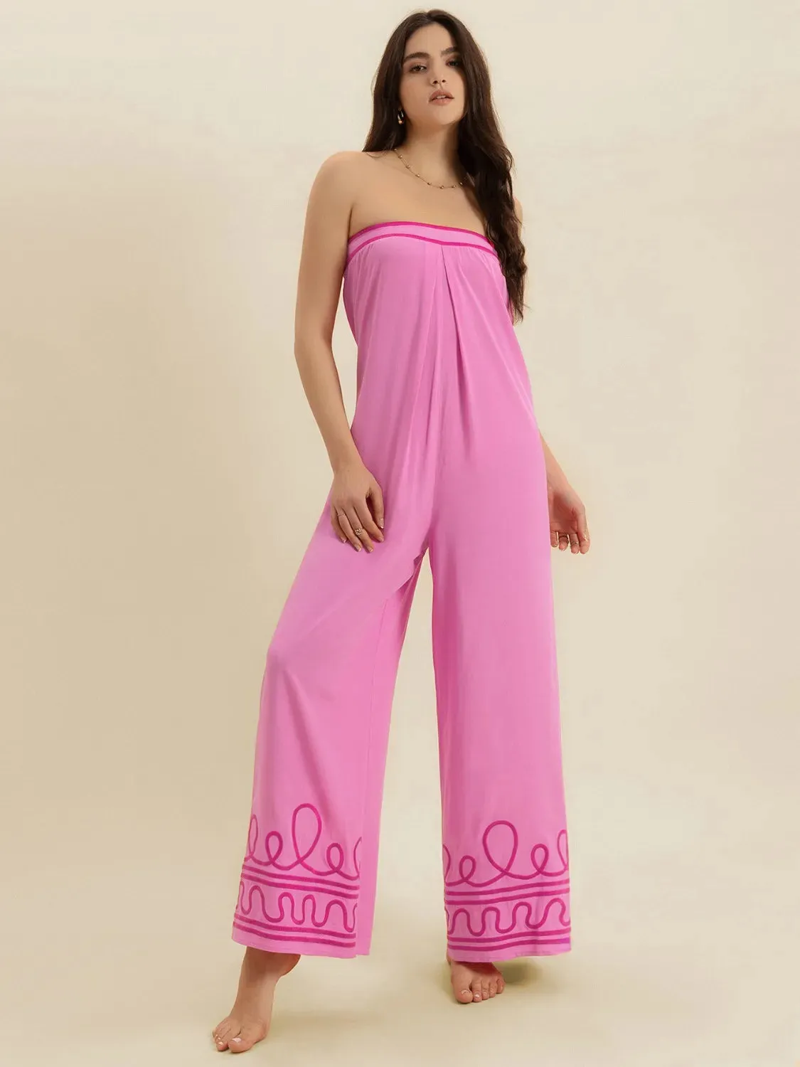 Wide Leg Tube Jumpsuit sold by Charming Charlie