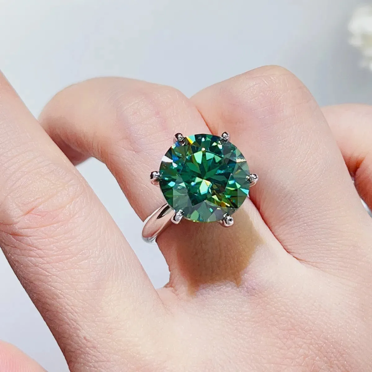 10 Carat Moissanite 925 Sterling Silver Ring sold by Charming Charlie product image thumbnail 2