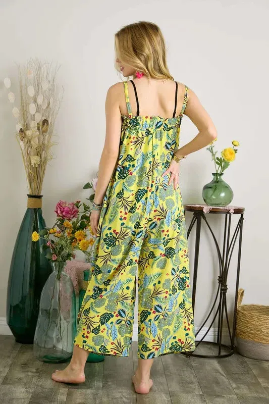 ADORA Elastic Detail Tropical Jumpsuit sold by Charming Charlie product image thumbnail 5