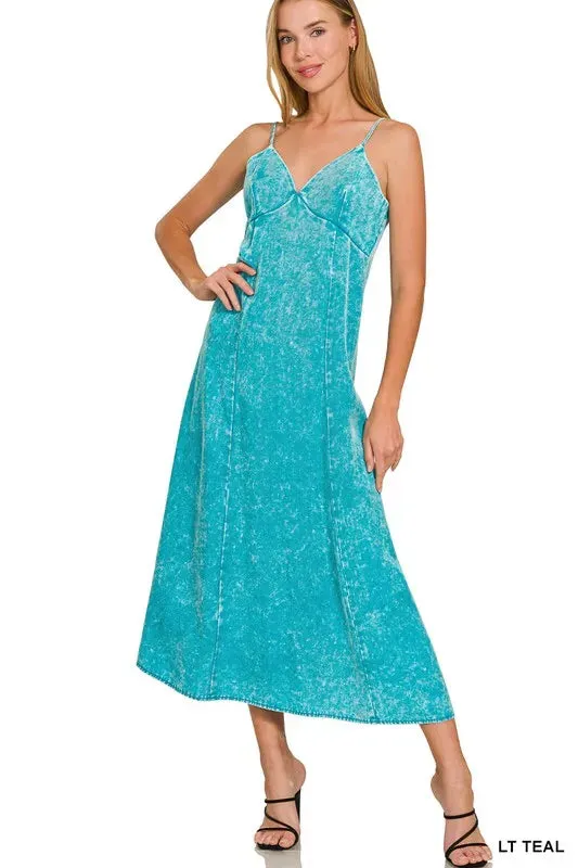 Zenana Tencel Mineral Washed Maxi Dress sold by Charming Charlie
