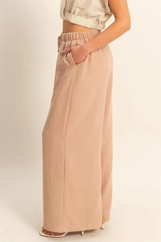 HYFVE Elasticized Waist Wide Leg Pants sold by Charming Charlie product image thumbnail 2