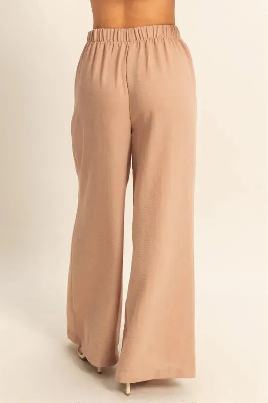 HYFVE Elasticized Waist Wide Leg Pants sold by Charming Charlie product image thumbnail 3
