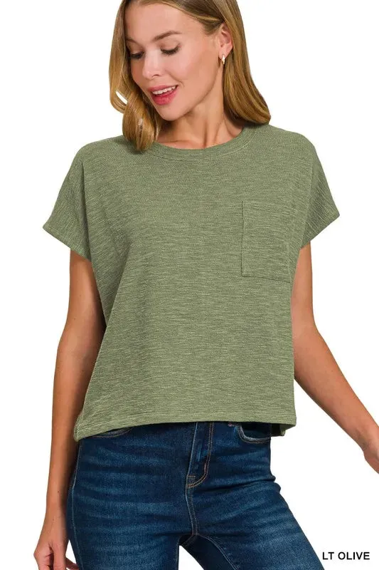 Zenana Round Neck Short Sleeve T-Shirt sold by Charming Charlie