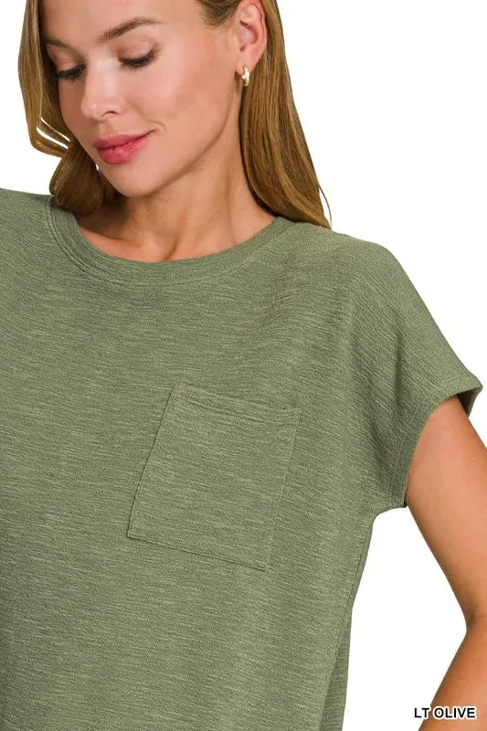 Zenana Round Neck Short Sleeve T-Shirt sold by Charming Charlie product image thumbnail 4