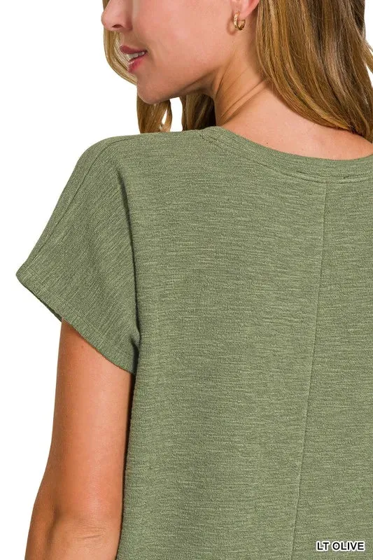 Zenana Round Neck Short Sleeve T-Shirt sold by Charming Charlie product image thumbnail 5
