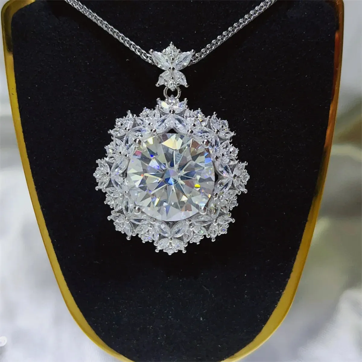 10 Carat Moissanite 925 Sterling Silver Necklace sold by Charming Charlie product image thumbnail 2